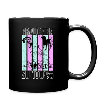 Hunde ein Hund ist ein treuer Freund - Tasse einfarbig - Schwarz - Rechts