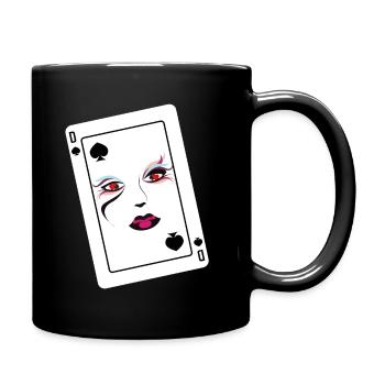 Poker Pik Dame Player Design - Tasse einfarbig - Schwarz - Rechts