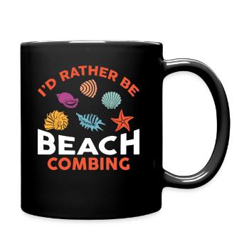 Dirt Fishing - Je préfère être Beachcombing - Mug uni - noir - Droite