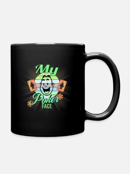 Poker Face - Tasse einfarbig - Schwarz