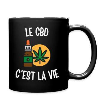 Le CBD c'est la vie - Mug uni - noir - Droite