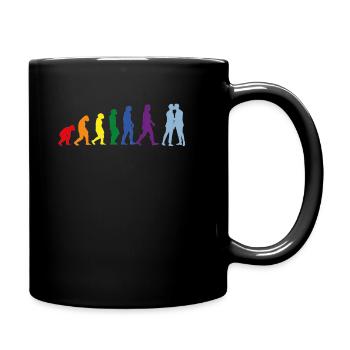 Lgbtq Regenbogenflagge Homosexuell Evolution Queer - Tasse einfarbig - Schwarz - Rechts