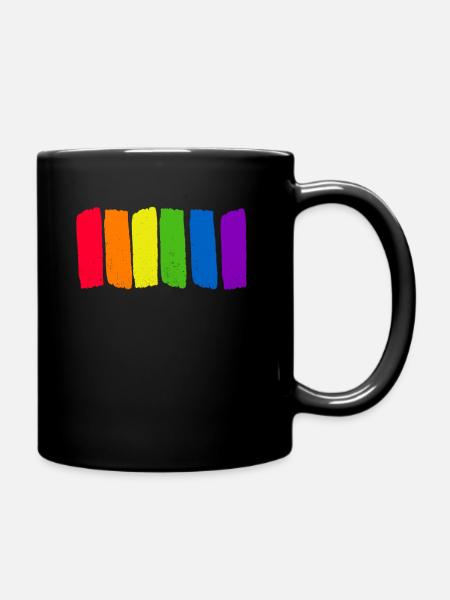 Lgbtq Regenbogenflagge Lesbisch Queer - Tasse einfarbig - Schwarz