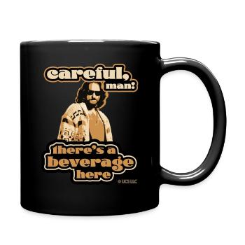 The Big Lebowski - Dude Quote Careful Man… - Full Colour Mug - black - Right