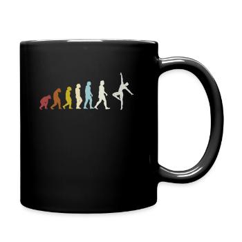 Turnen Evolution Geräteturnen Kunstturnen Turnerin - Tasse einfarbig - Schwarz - Rechts