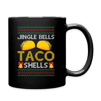 Tacos - Jingle Bells Taco Shells - Saying Ugly Chr - Tasse einfarbig - Schwarz - Rechts