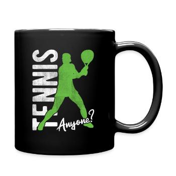 Tennisplatz Spruch Für Tennis - Tasse einfarbig - Schwarz - Rechts