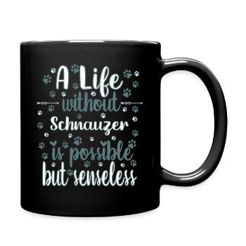 Hund Leben Liebe Hunderasse Hokkaido - Tasse einfarbig - Schwarz - Rechts