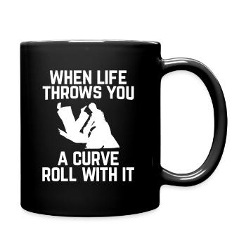 BJJ Jiu Jitsu - Tasse einfarbig - Schwarz - Rechts