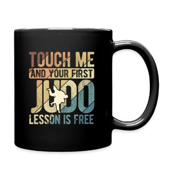 Japanischer Kampfsport Judo - Tasse einfarbig - Schwarz - Rechts