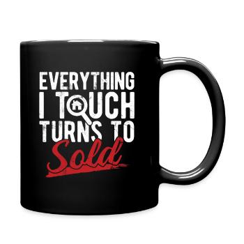 Immobilien-Händler Für Immobilien-Makler - Tasse einfarbig - Schwarz - Rechts