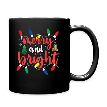 Christmas Eve - Merry and Bright - Full Colour Mug - black - Right