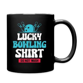 Bowling Smashing Pins - Do Not Wash Lucky Bowling - Tasse einfarbig - Schwarz - Rechts