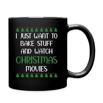 Je veux juste faire cuire des trucs et regarder Noël Movi - Mug uni - noir - Droite