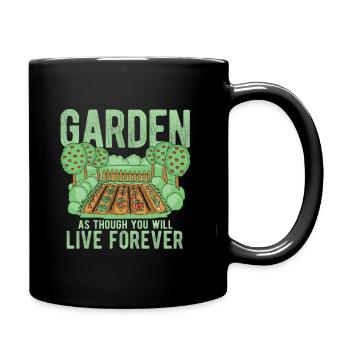 Landschaftsgärtner Hobbygärtner Gärtner - Tasse einfarbig - Schwarz - Rechts