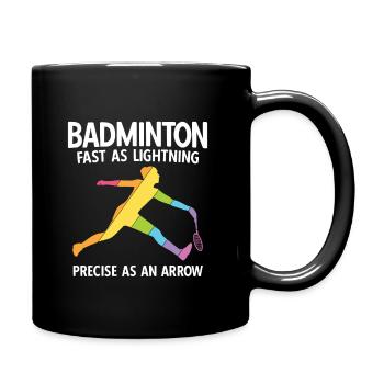 Badminton - Tasse einfarbig - Schwarz - Rechts