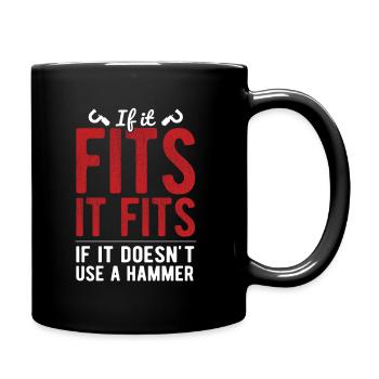 Maschinen-Bediener Maschinenführer Machinist - Tasse einfarbig - Schwarz - Rechts