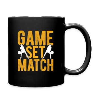 Tennisplatz Spruch Für Tennis - Tasse einfarbig - Schwarz - Rechts