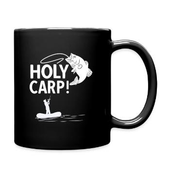 Angler Spruch zum Angeln Angel - Tasse einfarbig - Schwarz - Rechts