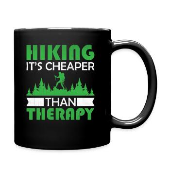 Bouldering Climbing - Hiking It's Cheaper Than The - Full Colour Mug - black - Right