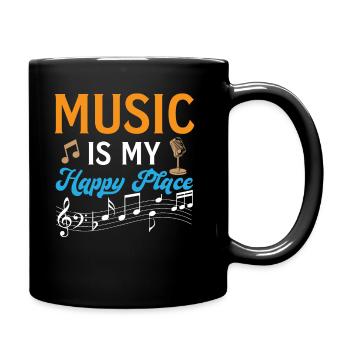 Guitariste - Music Is My Happy Place - Mug uni - noir - Droite