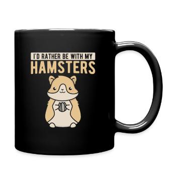 Nagetier Hamster - Tasse einfarbig - Schwarz - Rechts