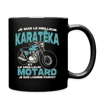 Le meilleur karatéka et le meilleur motard - Mug uni - noir - Droite