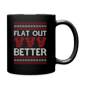Ugly Christmas Engine Car Tuning - Flat Out Better - Tasse einfarbig - Schwarz - Rechts