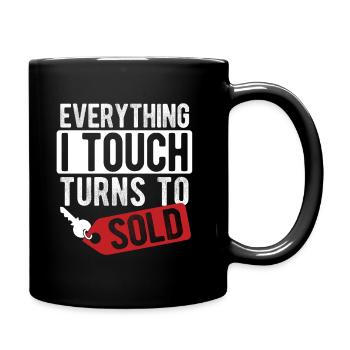 Immobilien-Händler Für Immobilien-Makler - Tasse einfarbig - Schwarz - Rechts