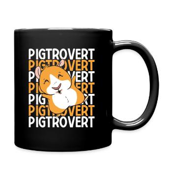 Nagetier Meerschwein Meerschweinchen - Tasse einfarbig - Schwarz - Rechts
