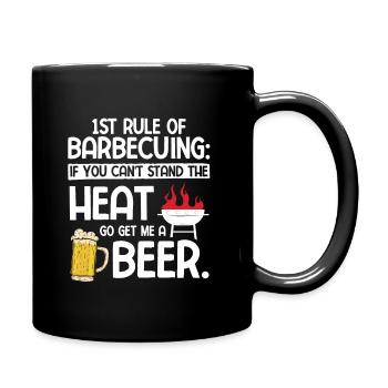Grillparty Spruch Zum Grillen Grill - Tasse einfarbig - Schwarz - Rechts