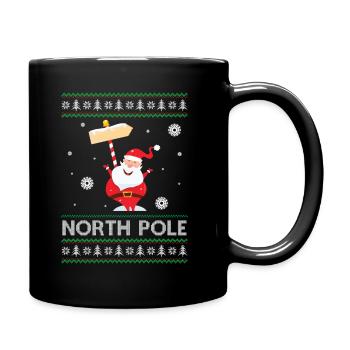 Pole Dancing Santa Claus Pun Joke - North Pole - Tasse einfarbig - Schwarz - Rechts