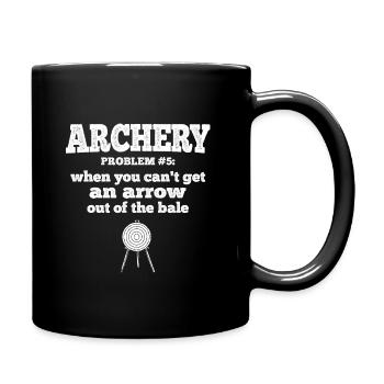Bogenschießen Archery - Tasse einfarbig - Schwarz - Rechts