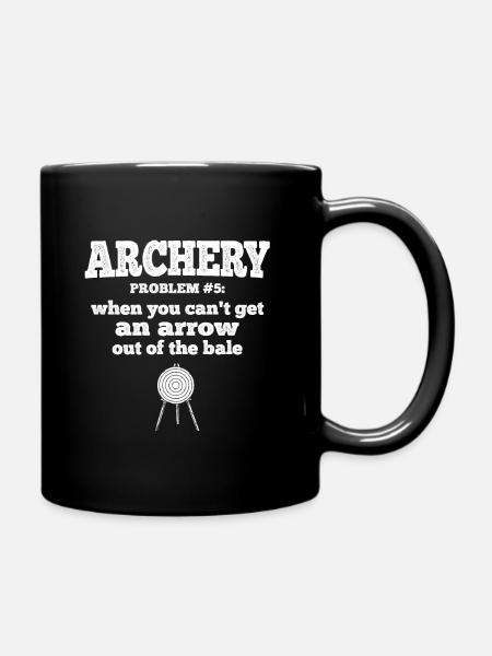 Bogenschießen Archery - Tasse einfarbig - Schwarz