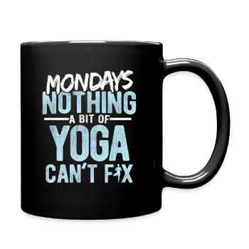 Yogalehrer Spruch Für Yogi Yoga - Tasse einfarbig - Schwarz - Rechts