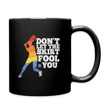 Tennisplatz Spruch Für Tennis - Tasse einfarbig - Schwarz - Rechts