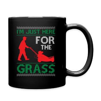 Tonte de Noël moche - Je suis juste là pour le gras - Mug uni - noir - Droite