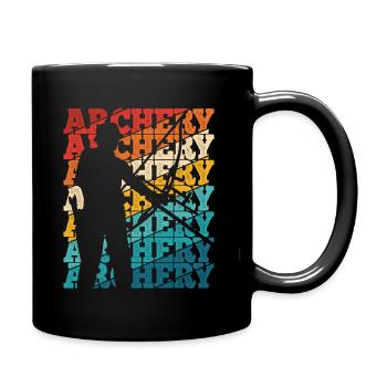 Bogenschießen Archery - Tasse einfarbig - Schwarz - Rechts