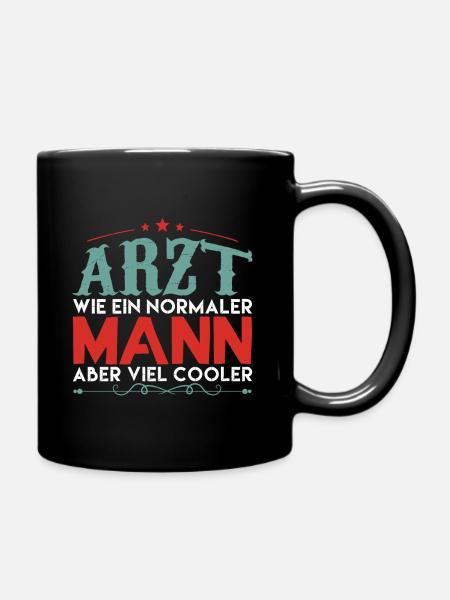 artz | arzt aber viel cooler - Tasse einfarbig - Schwarz