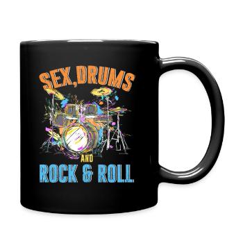 Drum Sex Drums And Rock And Roll - Full Colour Mug - black - Right