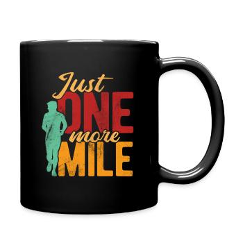 Läufer Joggen - Tasse einfarbig - Schwarz - Rechts