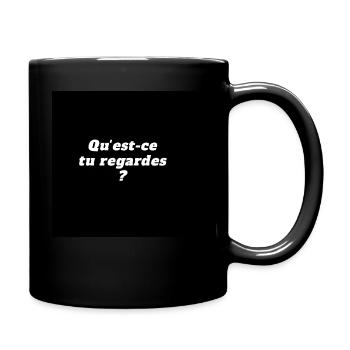 Qu'est-ce tu regardes - Mug uni - noir - Droite
