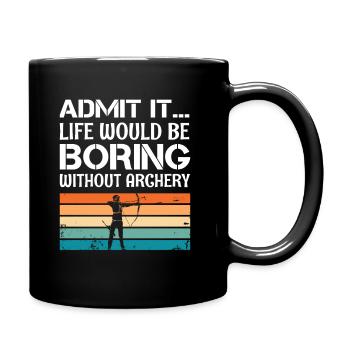 Tir à l’arc Archer Longbow Target - Mug uni - noir - Droite