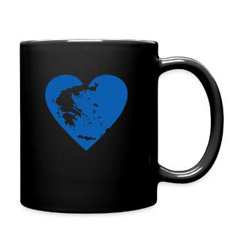 Grèce Coeur Grec - Mug uni - noir - Droite