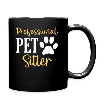 Pet Sitters Animals Dog Cat Professional Pet Sitte - Tasse einfarbig - Schwarz - Rechts