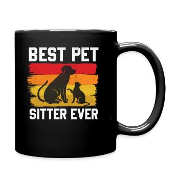Pet Owner Animal Lover Best Pet Sitter Ever - Full Colour Mug - black - Right