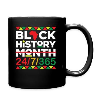 Mois de l’histoire des Noirs Fier Afro-Américain 24/7/36 - Mug uni - noir - Droite