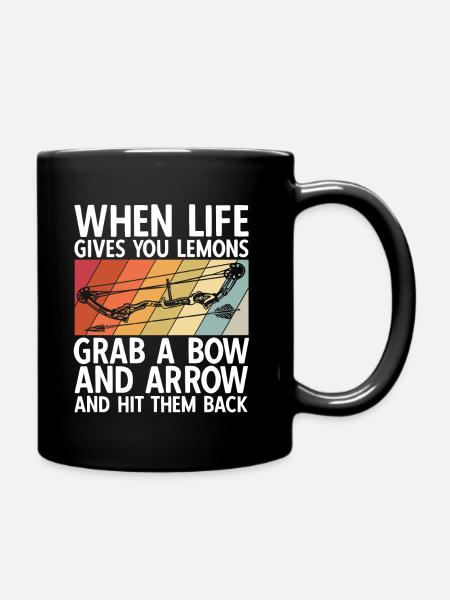 Bogenschießen Archery - Tasse einfarbig - Schwarz