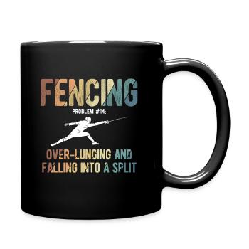 Fechten - Tasse einfarbig - Schwarz - Rechts