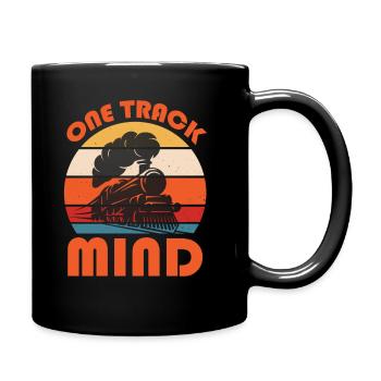 Slogan du train - One Track Mind - Mug uni - noir - Droite